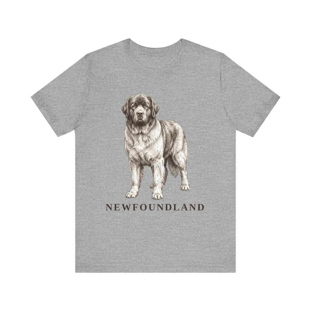 Newfoundland Dog Lover Shirt, Vintage Dog Sketch Tee, Dog Lover Gift Newfoundland Dog Lover Shirt, Vintage Dog Sketch Tee, Dog Lover Gift