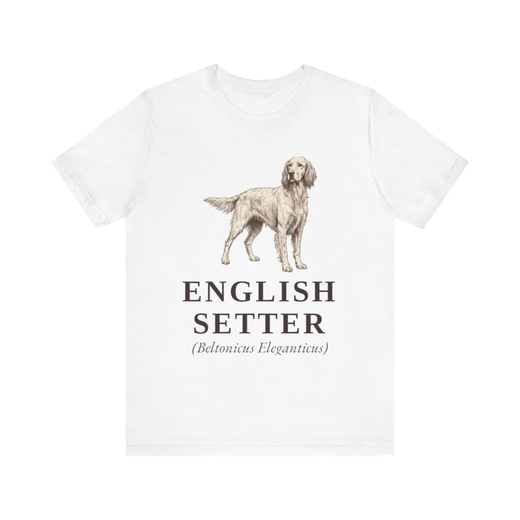 English Setter Latin Shirt, Vintage Dog Sketch Tee, Dog Latin Gift English Setter Latin Shirt, Vintage Dog Sketch Tee, Dog Latin Gift