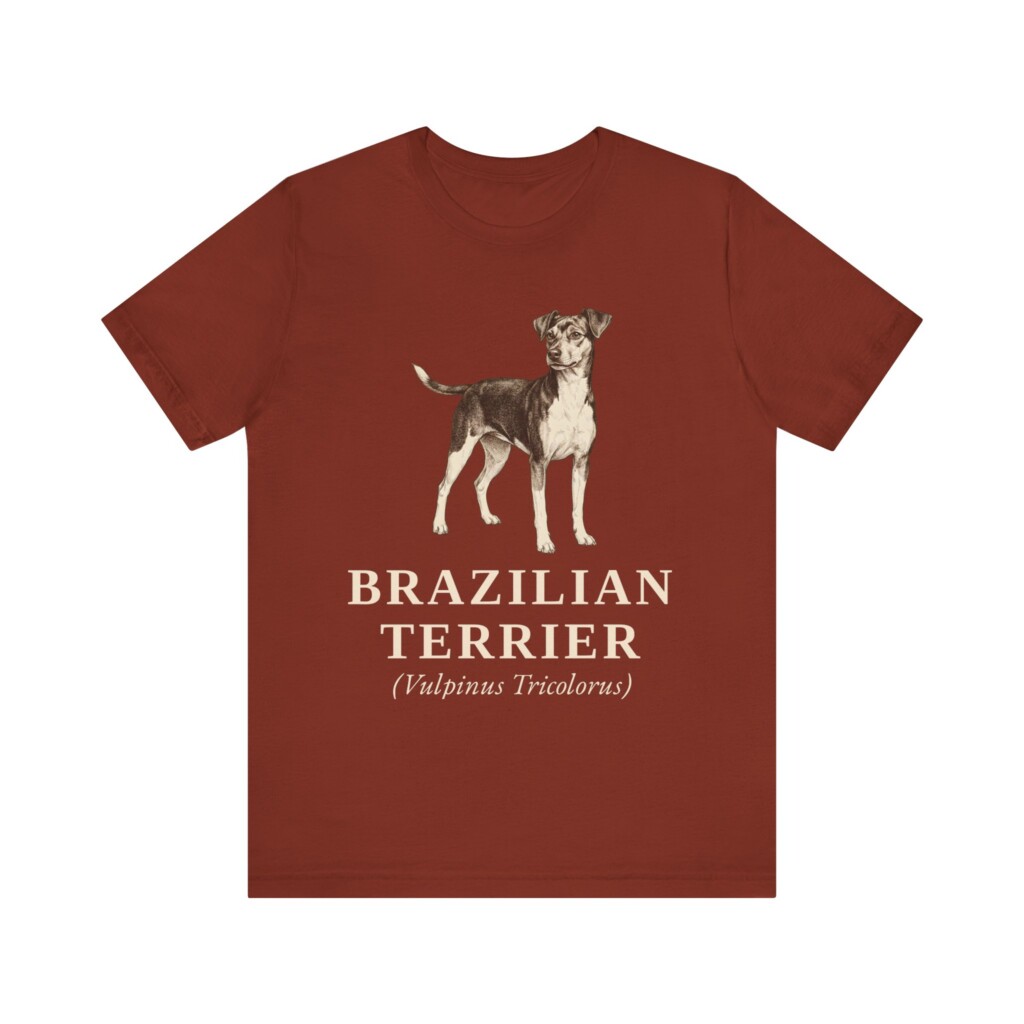 Brazilian Terrier Latin Shirt, Vintage Dog Sketch Tee, Dog Latin Gift