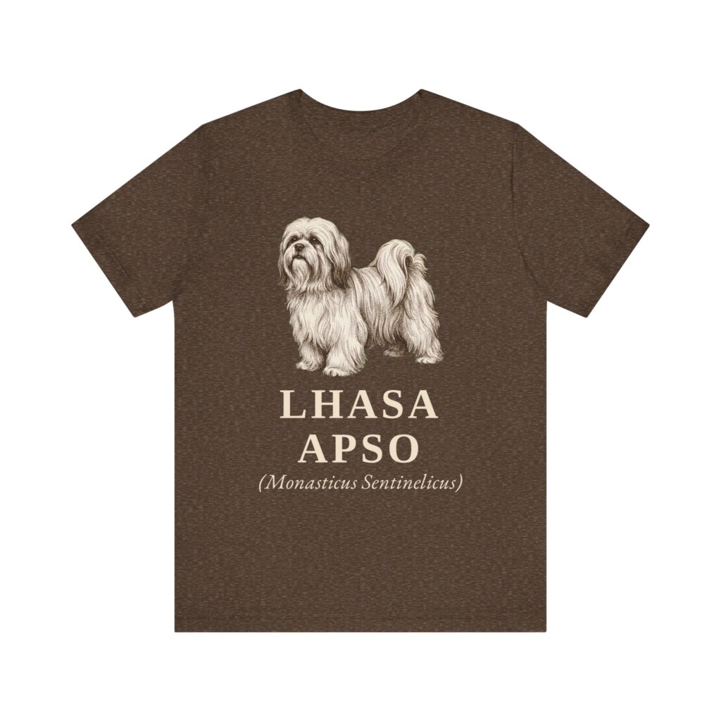 Lhasa Apso Latin Shirt, Vintage Dog Sketch Tee, Dog Latin Gift