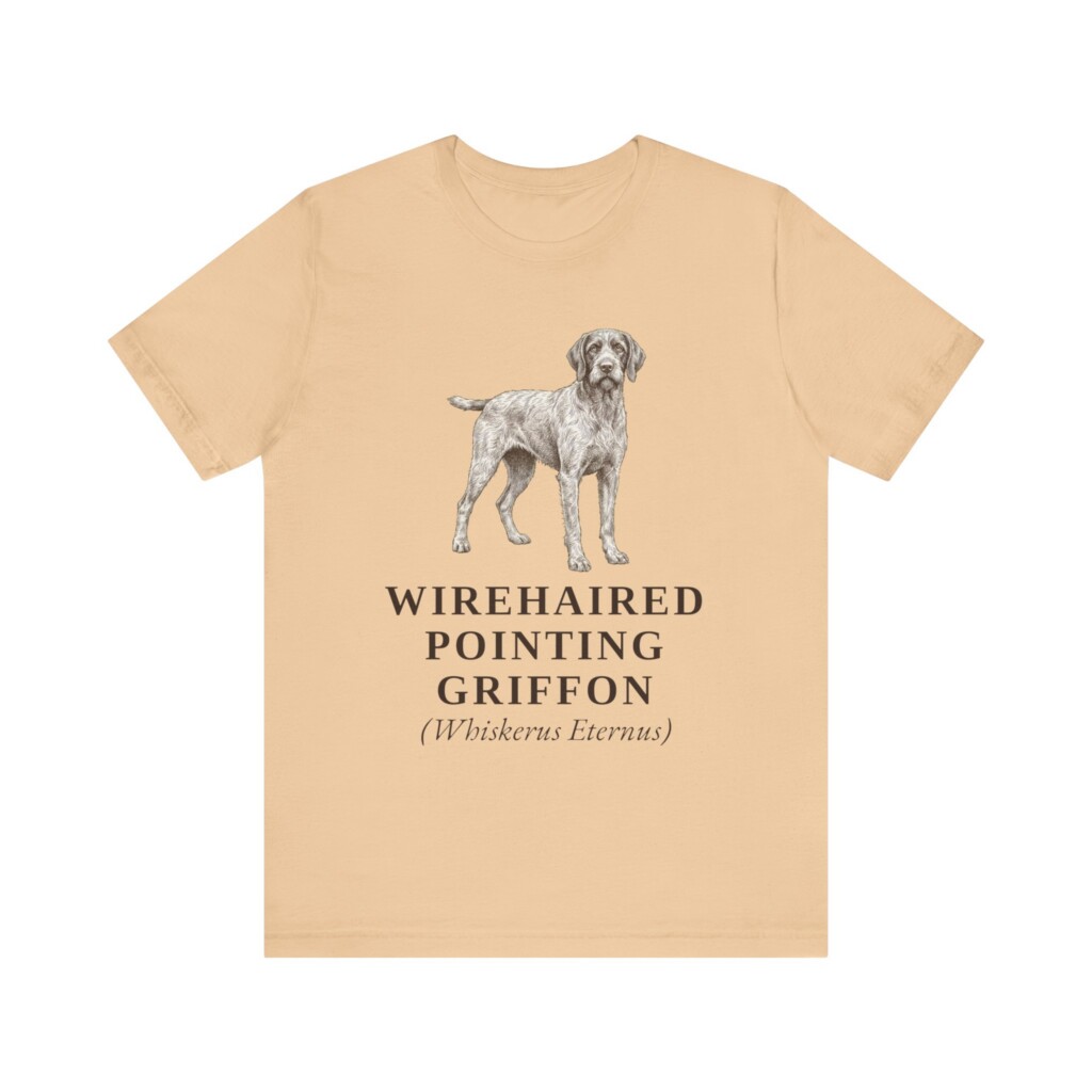 Wirehaired Pointing Griffon Latin Shirt, Vintage Dog Sketch Tee, Dog Latin Gift