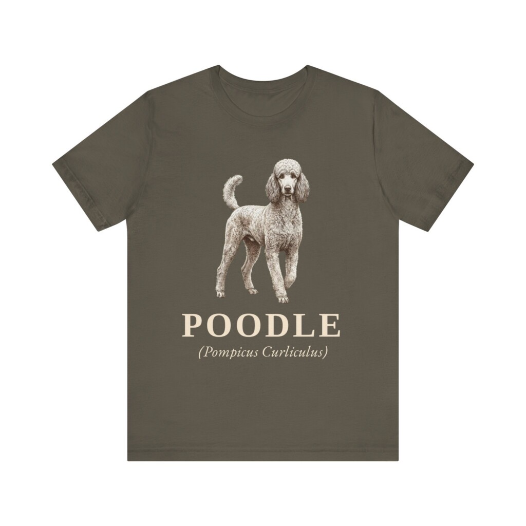 Poodle Latin Shirt, Vintage Dog Sketch Tee, Dog Latin Gift