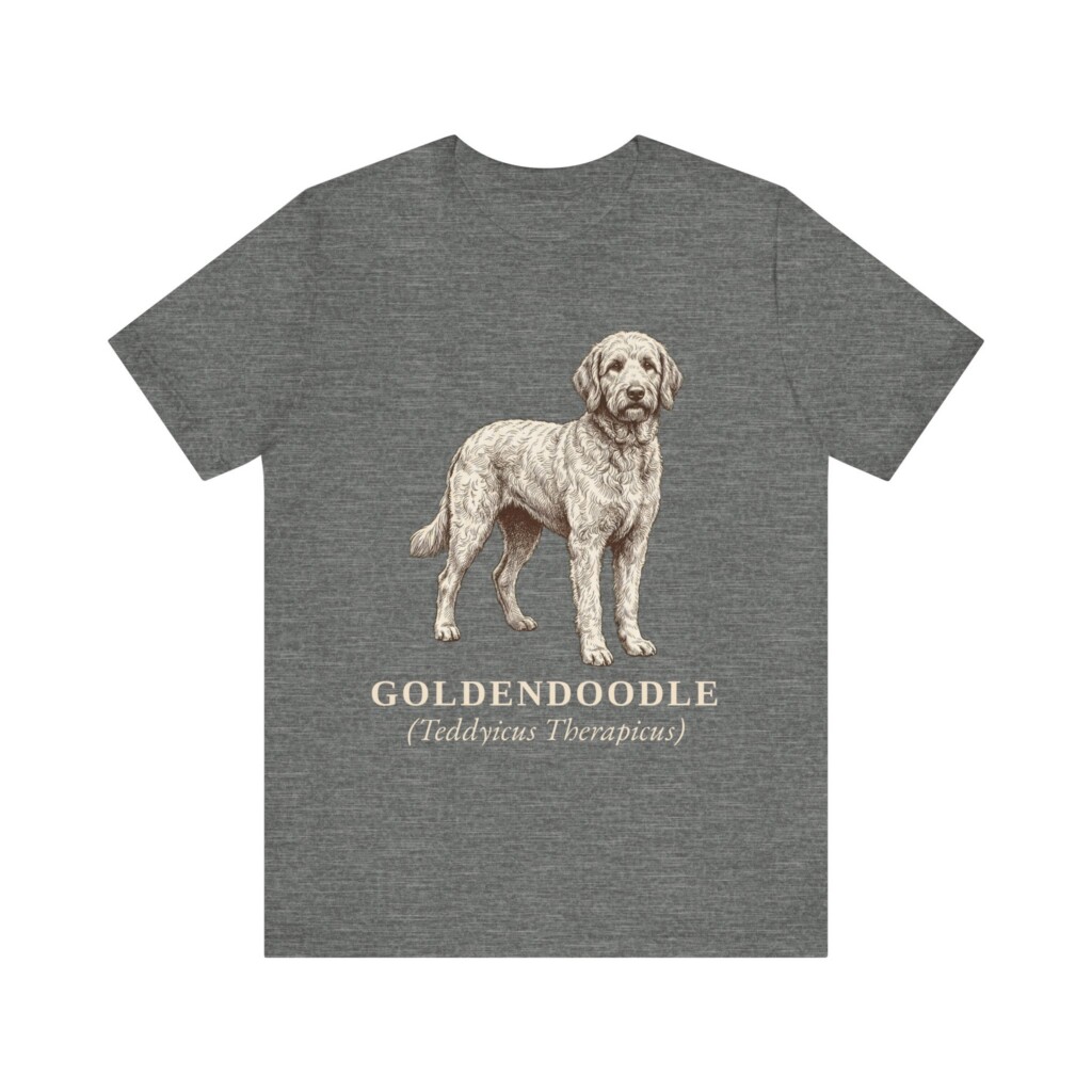 Goldendoodle Latin Shirt, Vintage Dog Sketch Tee, Dog Latin Gift