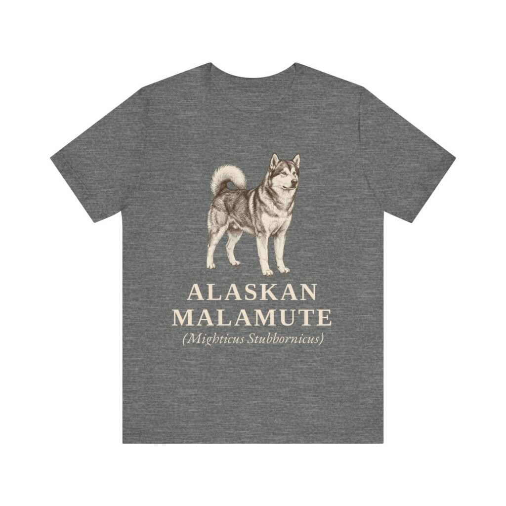 Alaskan Malamute Latin Shirt, Vintage Dog Sketch Tee, Dog Latin Gift Alaskan Malamute Latin Shirt, Vintage Dog Sketch Tee, Dog Latin Gift