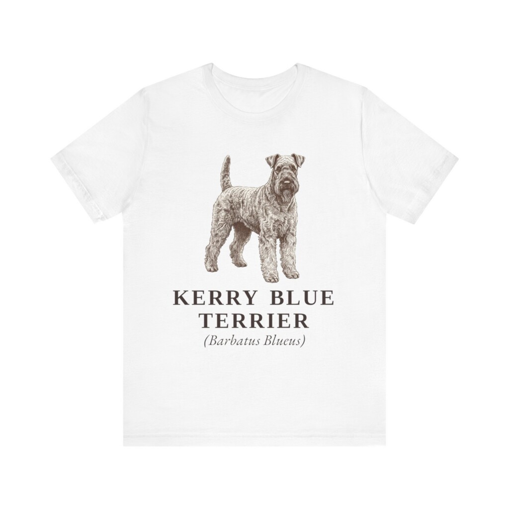 Kerry Blue Terrier Latin Shirt, Vintage Dog Sketch Tee, Dog Latin Gift