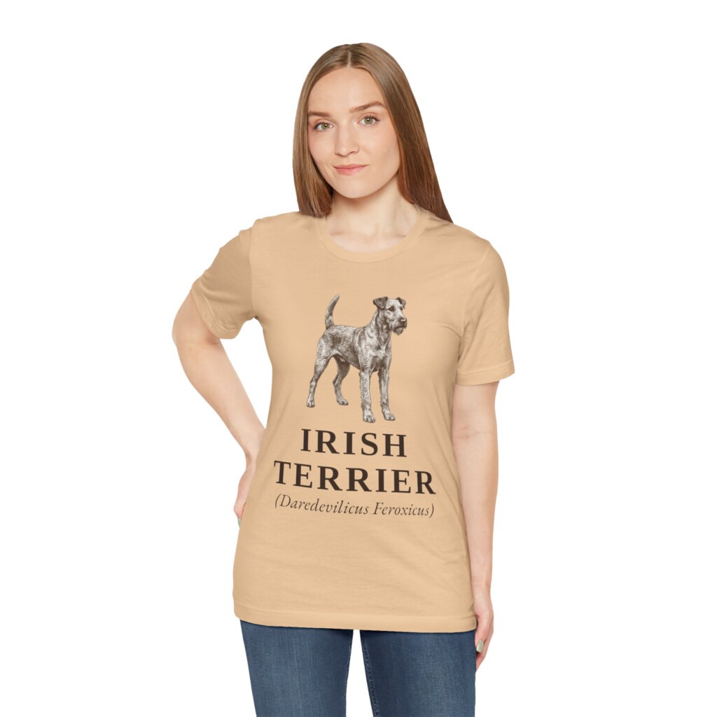 Irish Terrier Latin Shirt, Vintage Dog Sketch Tee, Dog Latin Gift