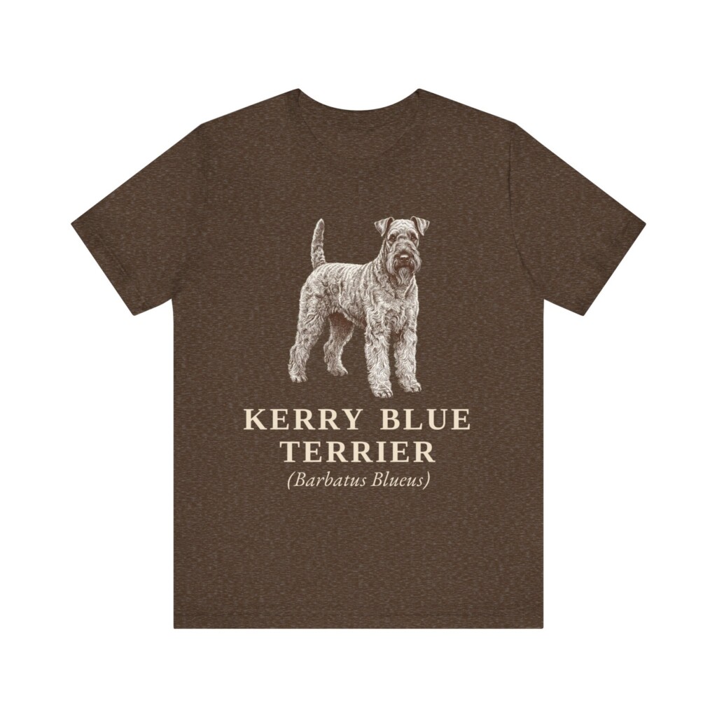 Kerry Blue Terrier Latin Shirt, Vintage Dog Sketch Tee, Dog Latin Gift