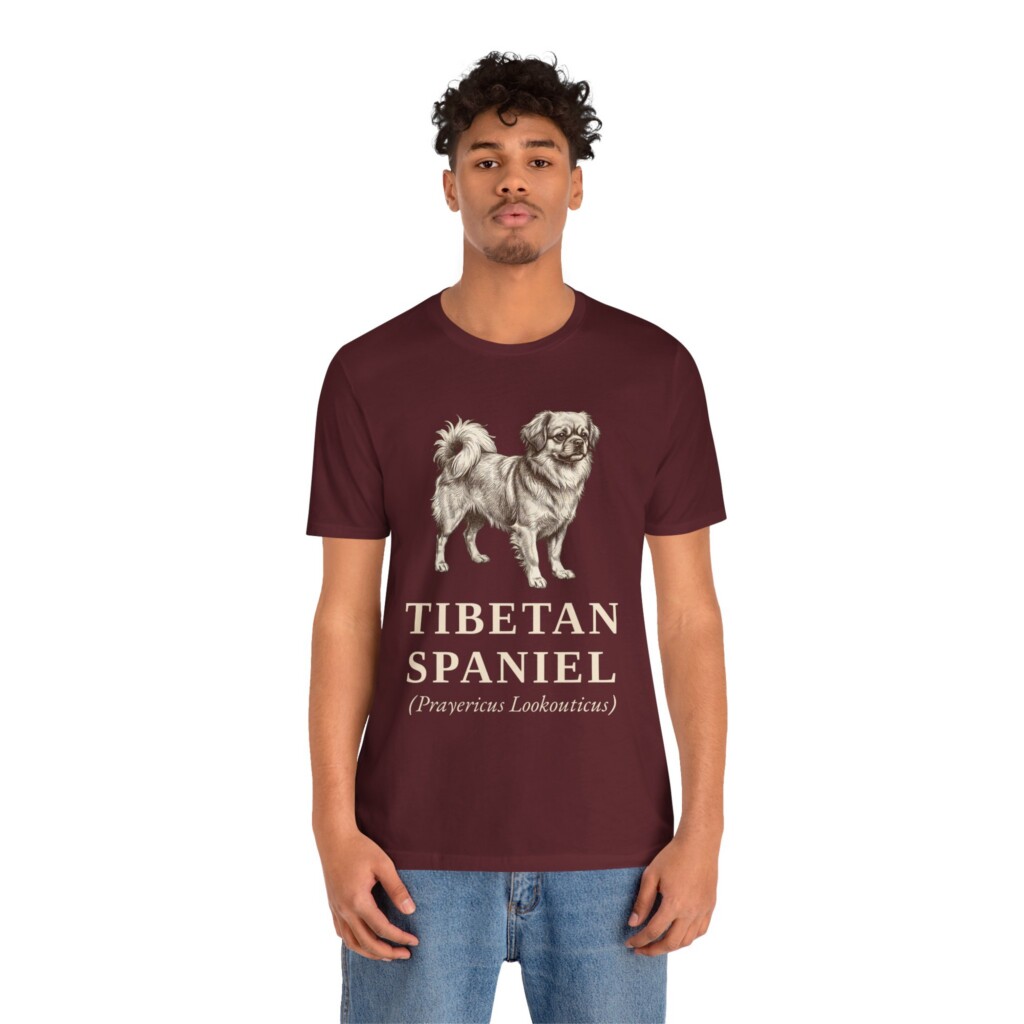 Tibetan Spaniel Latin Shirt, Vintage Dog Sketch Tee, Dog Latin Gift
