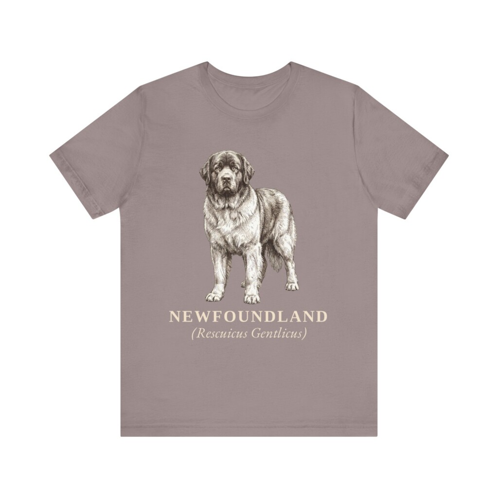 Newfoundland Dog Latin Shirt, Vintage Dog Sketch Tee, Dog Latin Gift Newfoundland Dog Latin Shirt, Vintage Dog Sketch Tee, Dog Latin Gift