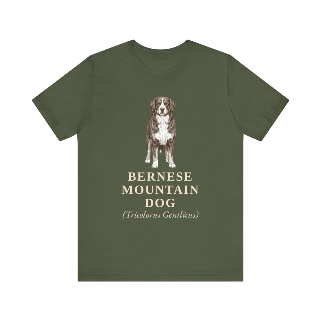 Bernese Mountain Dog Latin Shirt, Vintage Dog Sketch Tee, Dog Latin Gift