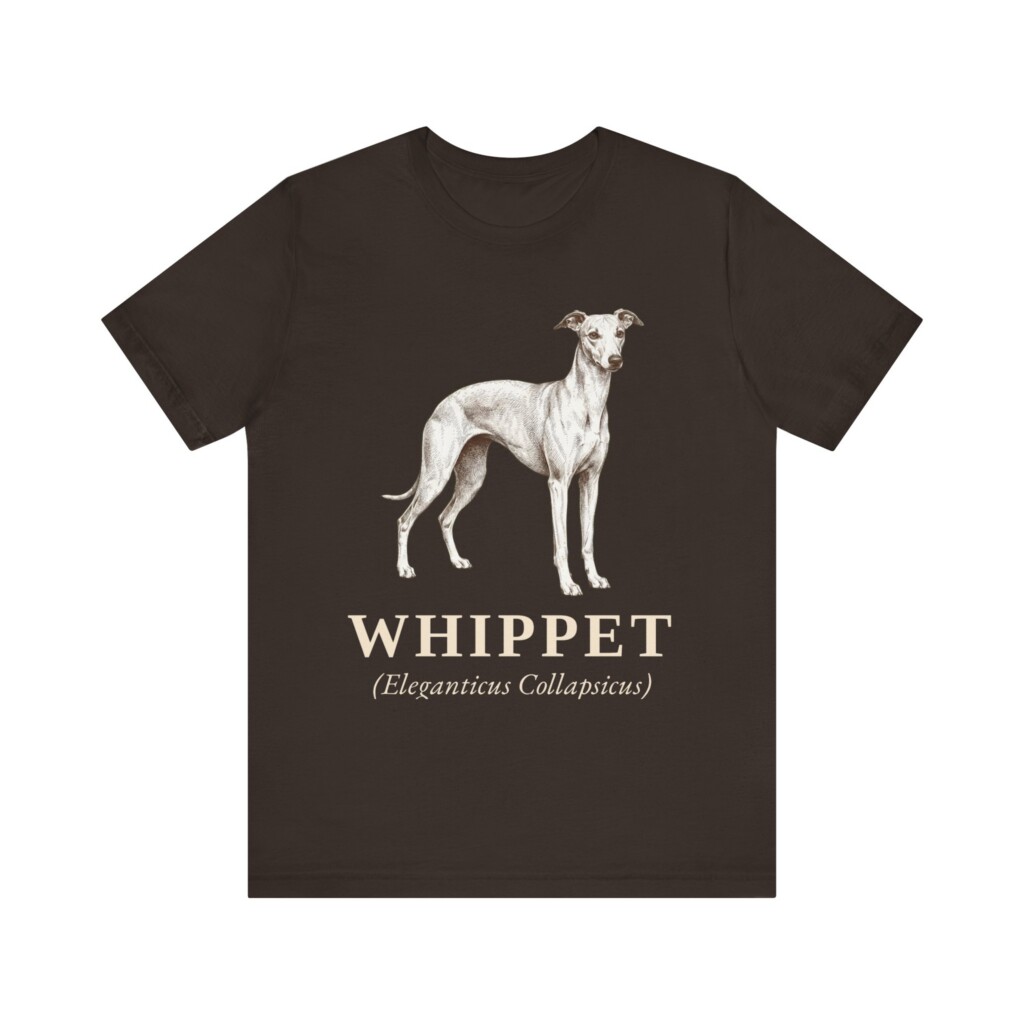 Whippet Latin Shirt, Vintage Dog Sketch Tee, Dog Latin Gift