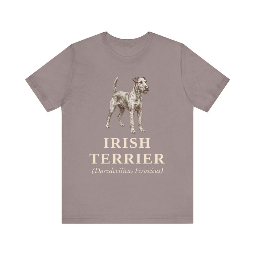 Irish Terrier Latin Shirt, Vintage Dog Sketch Tee, Dog Latin Gift