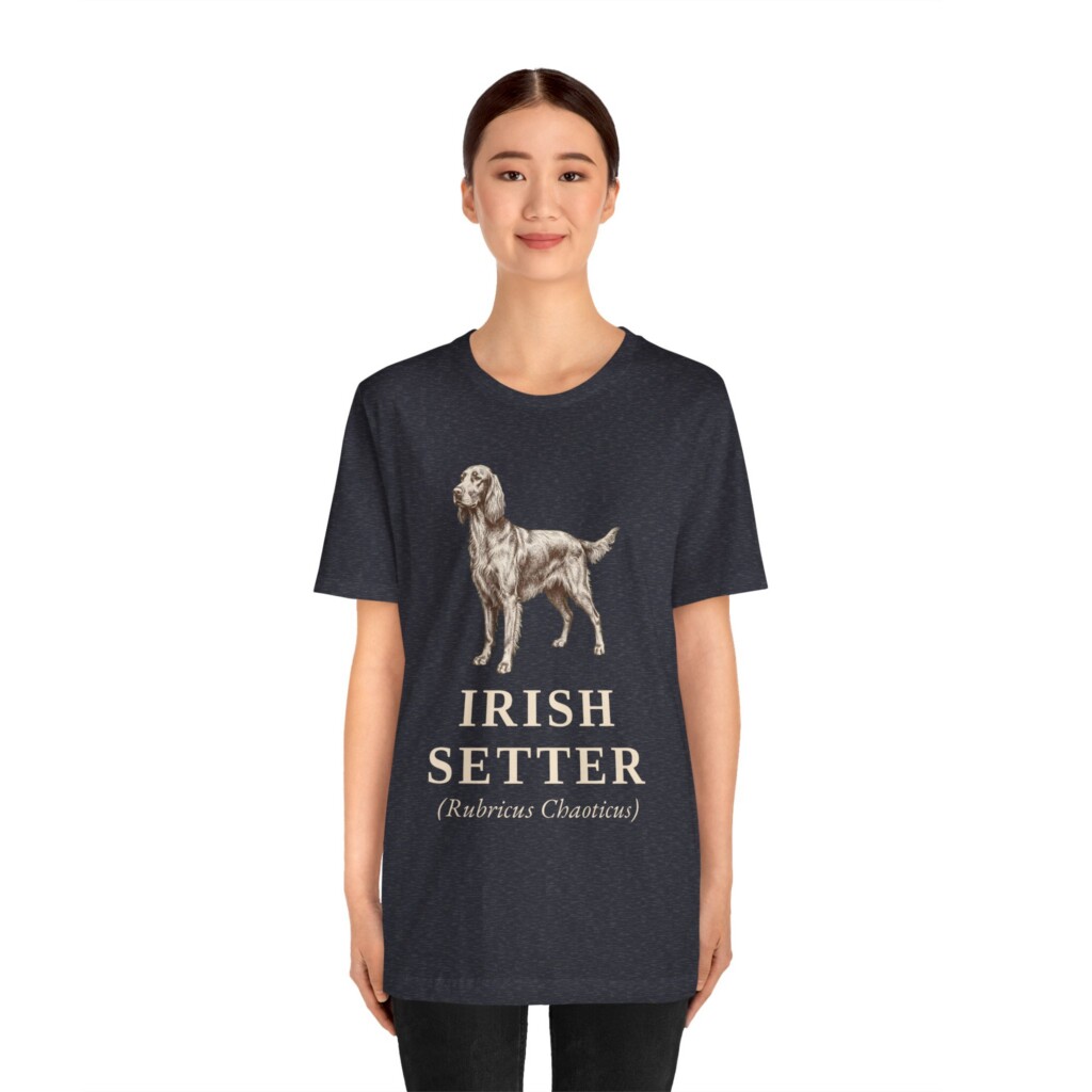 Irish Setter Latin Shirt, Vintage Dog Sketch Tee, Dog Latin Gift