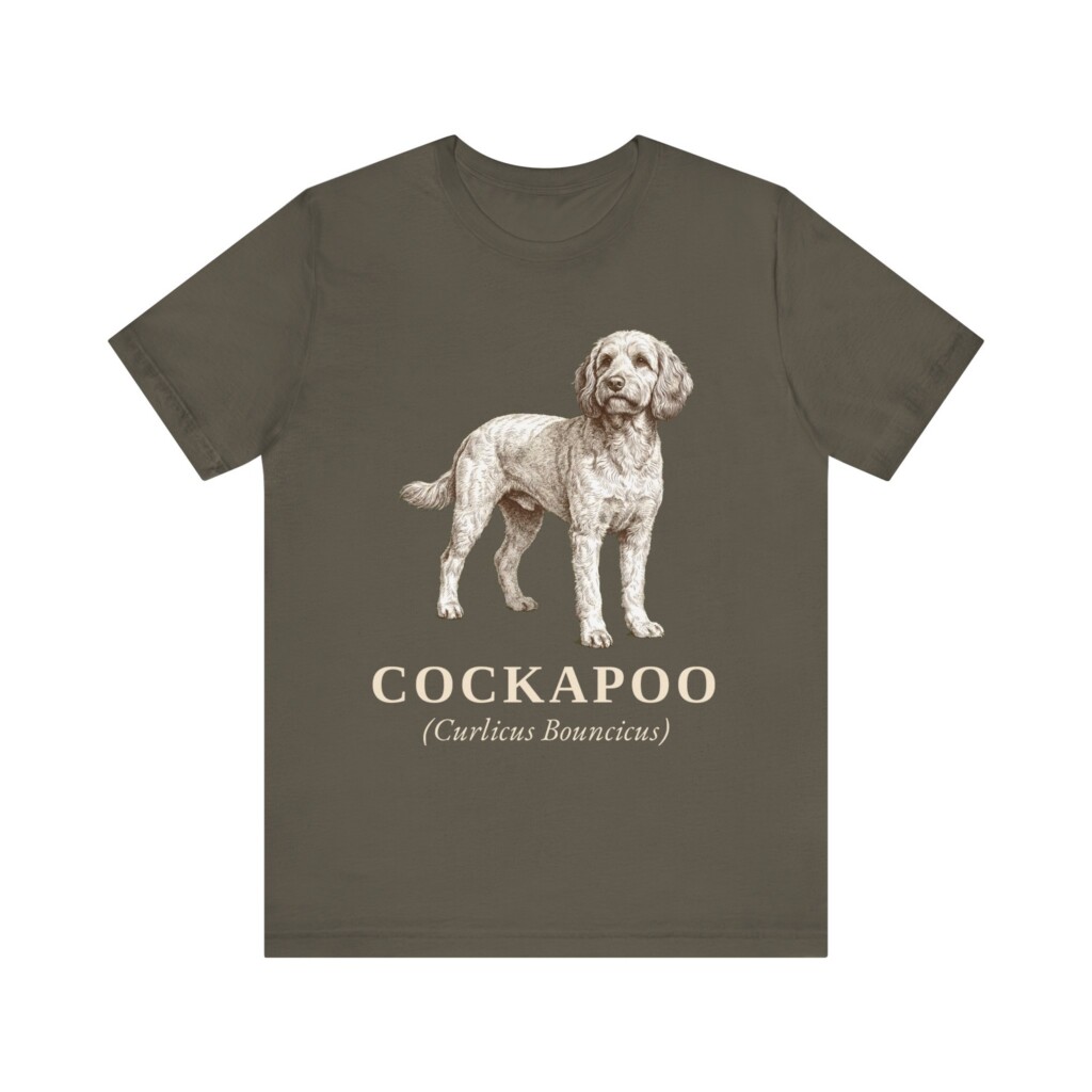 Cockapoo Latin Shirt, Vintage Dog Sketch Tee, Dog Latin Gift