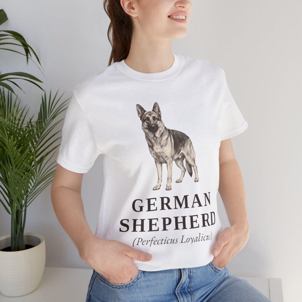 German Shepherd Latin Shirt, Vintage Dog Sketch Tee, Dog Latin Gift