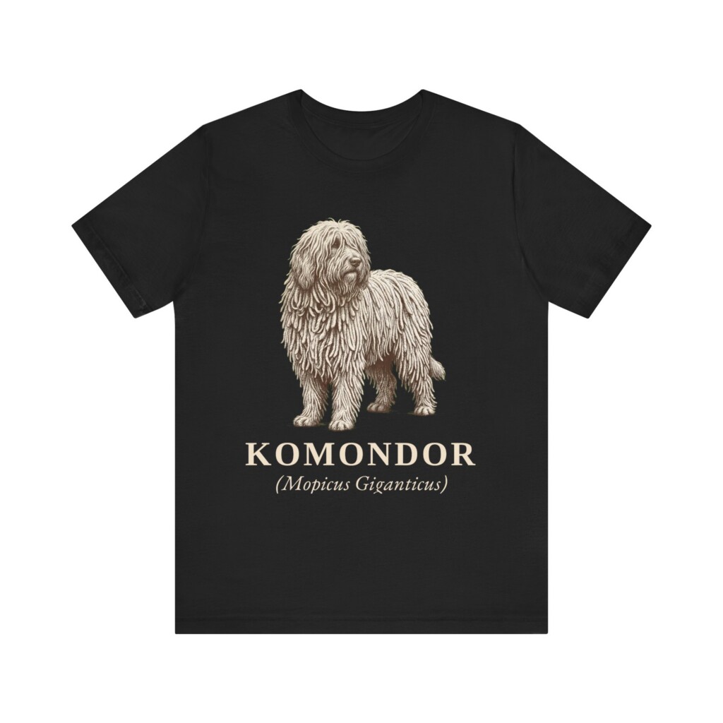 Komondor Latin Shirt, Vintage Dog Sketch Tee, Dog Latin Gift