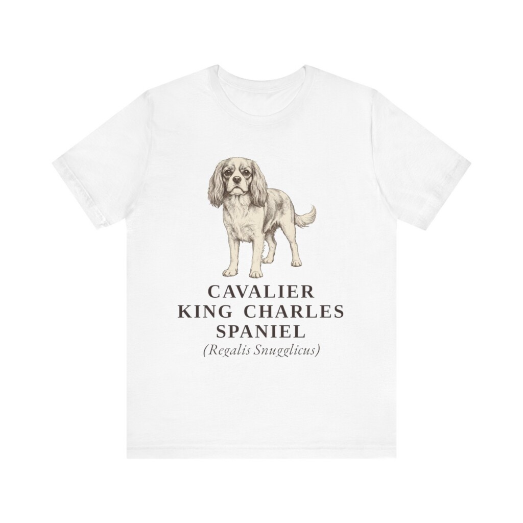 Cavalier King Charles Spaniel Latin Shirt, Vintage Dog Sketch Tee, Dog Latin Gift
