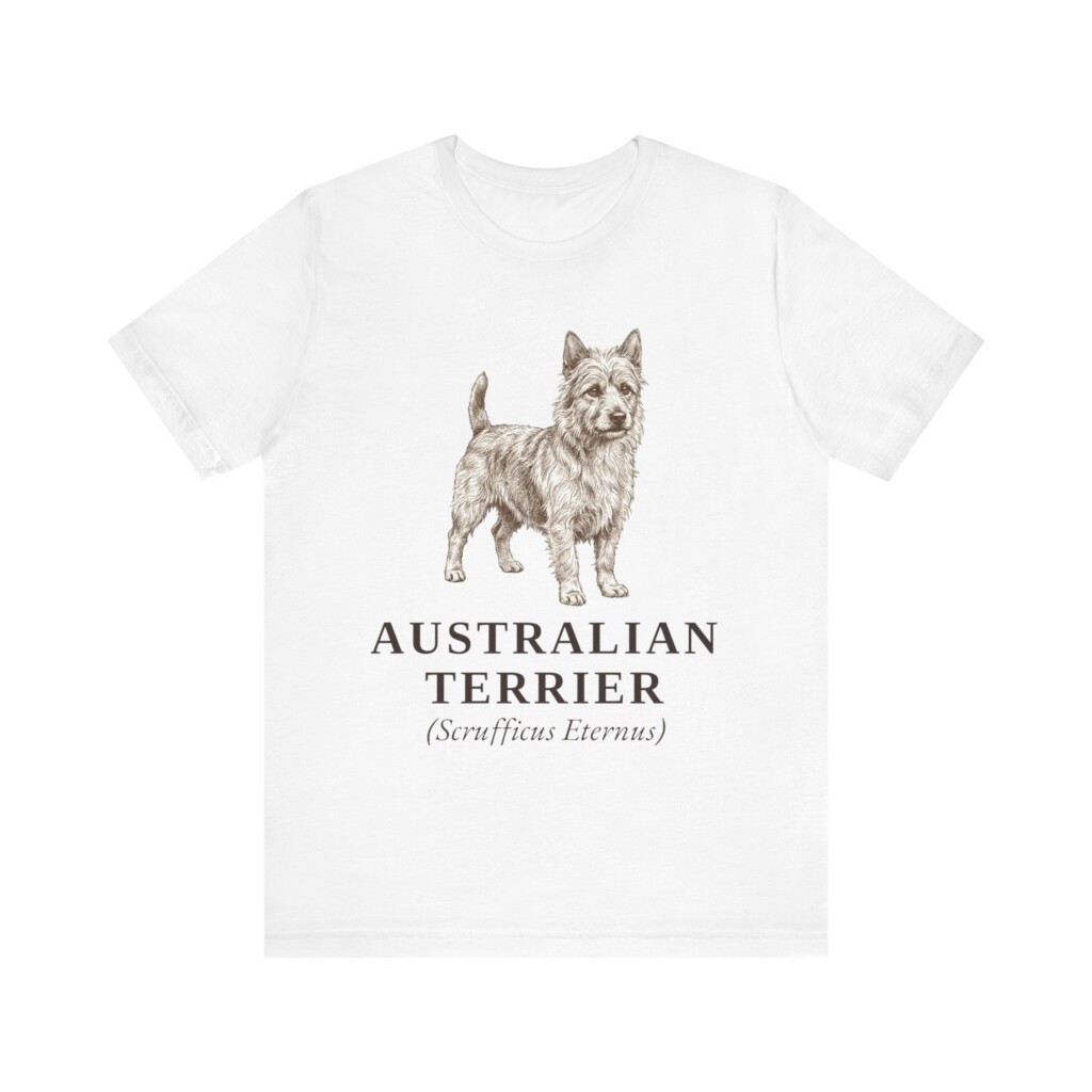 Australian Terrier Latin Shirt, Vintage Dog Sketch Tee, Dog Latin Gift