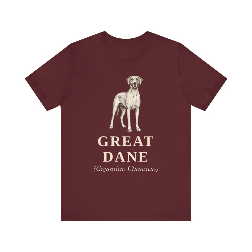 Great Dane Latin Shirt, Vintage Dog Sketch Tee, Dog Latin Gift
