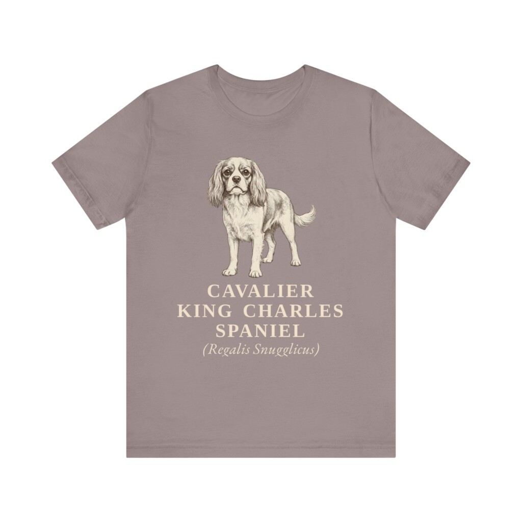 Cavalier King Charles Spaniel Latin Shirt, Vintage Dog Sketch Tee, Dog Latin Gift