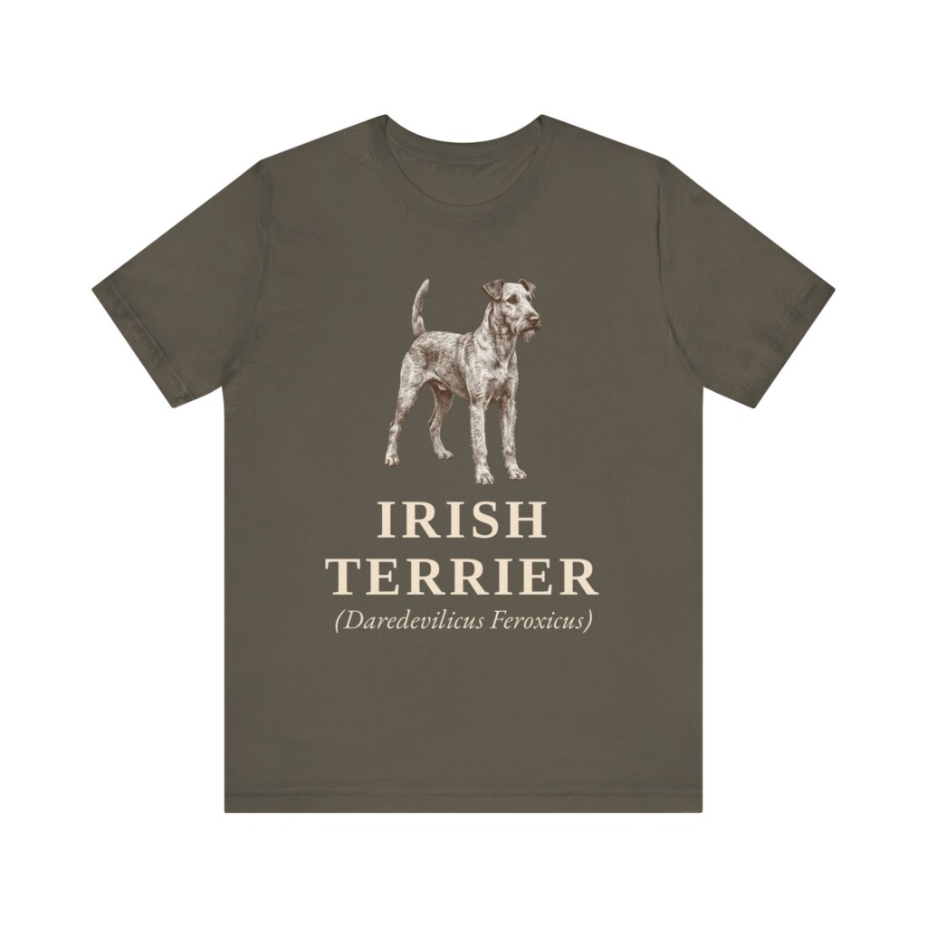 Irish Terrier Latin Shirt, Vintage Dog Sketch Tee, Dog Latin Gift