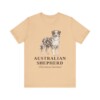 Australian Shepherd Latin Shirt, Vintage Dog Sketch Tee, Dog Latin Gift Australian Shepherd Latin Shirt, Vintage Dog Sketch Tee, Dog Latin Gift