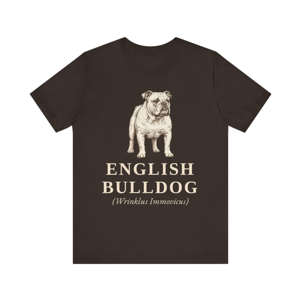 English Bulldog Latin Shirt, Vintage Dog Sketch Tee, Dog Latin Gift
