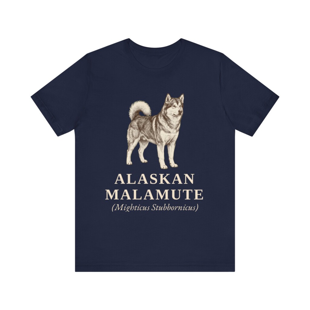 Alaskan Malamute Latin Shirt, Vintage Dog Sketch Tee, Dog Latin Gift Alaskan Malamute Latin Shirt, Vintage Dog Sketch Tee, Dog Latin Gift