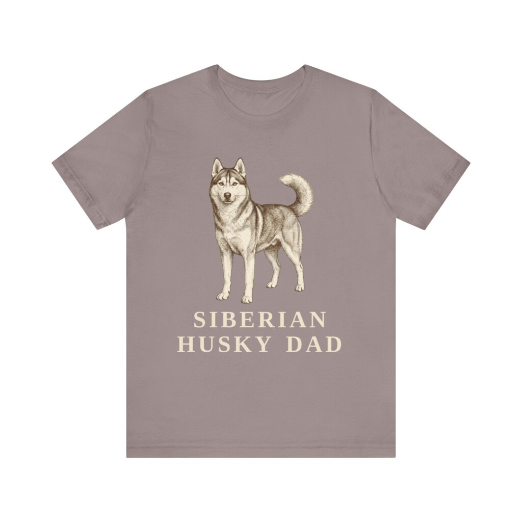 Husky Dad Shirt, Vintage Dog Sketch Tee, Dog Dad Gift