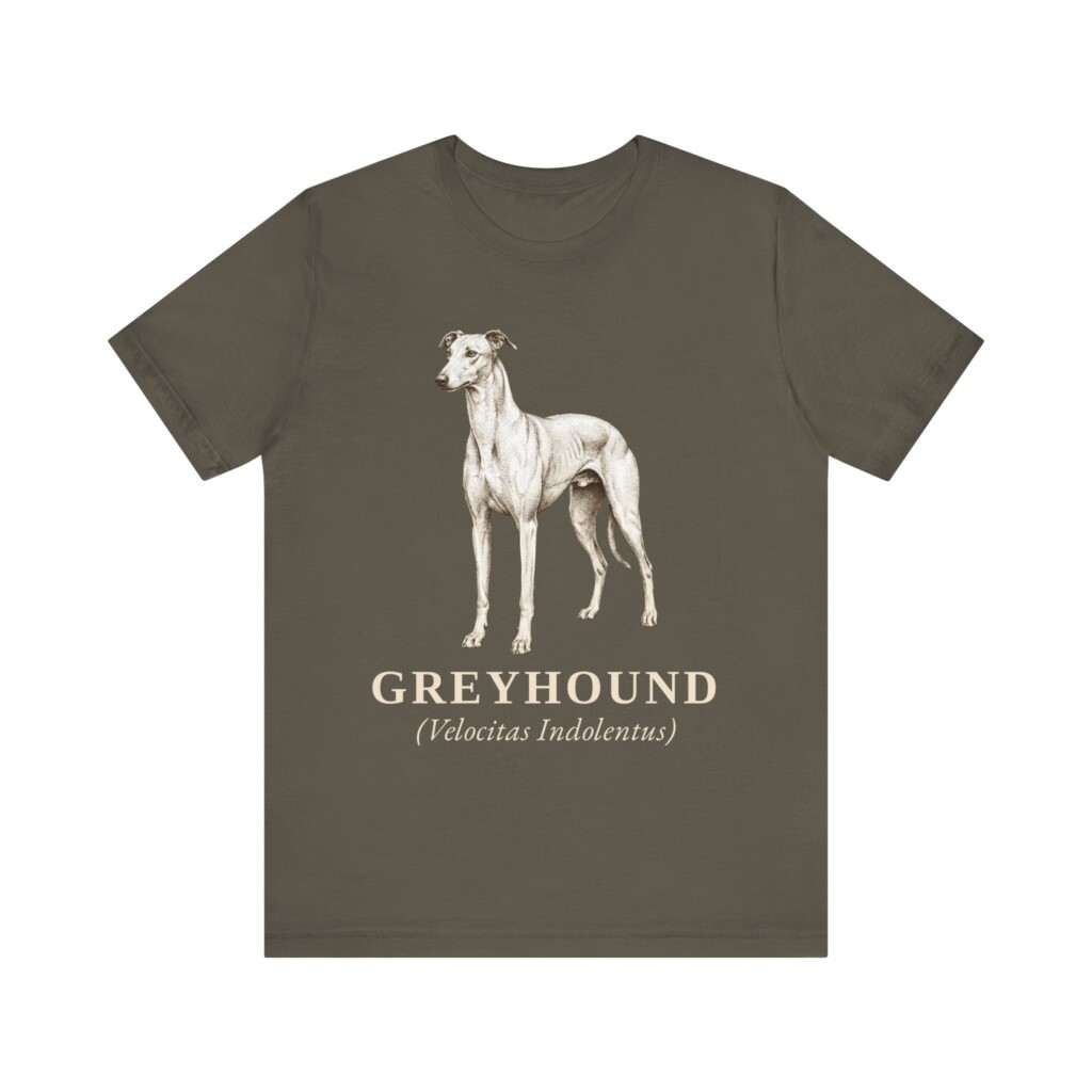 Greyhound Latin Shirt, Vintage Dog Sketch Tee, Dog Latin Gift