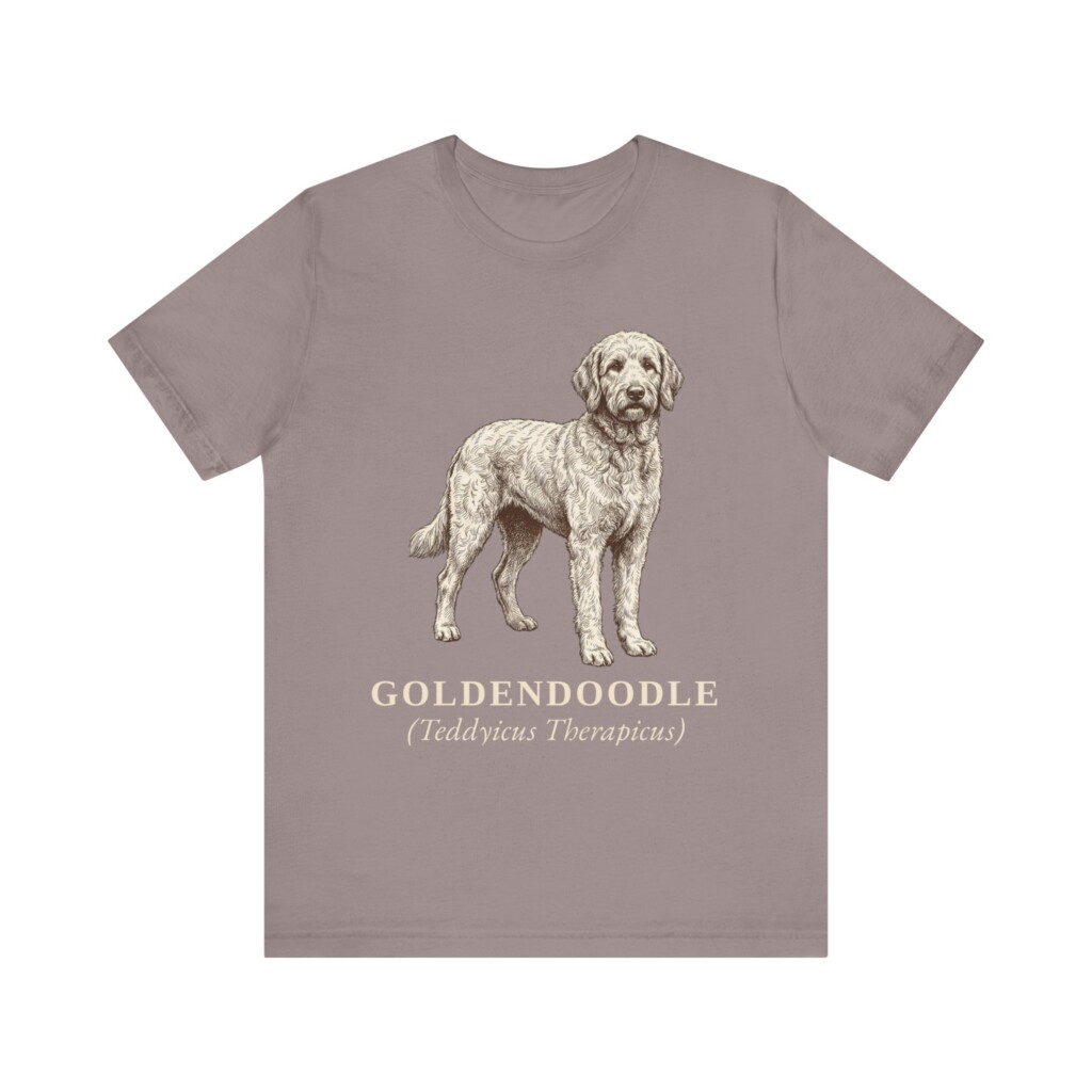 Goldendoodle Latin Shirt, Vintage Dog Sketch Tee, Dog Latin Gift