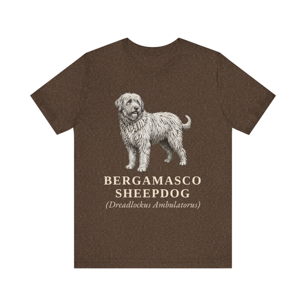 Bergamasco Sheepdog Latin Shirt, Vintage Dog Sketch Tee, Dog Latin Gift