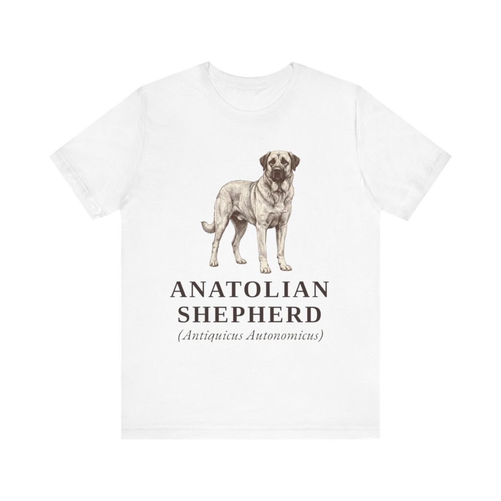 Anatolian Shepherd Latin Shirt, Vintage Dog Sketch Tee, Dog Latin Gift