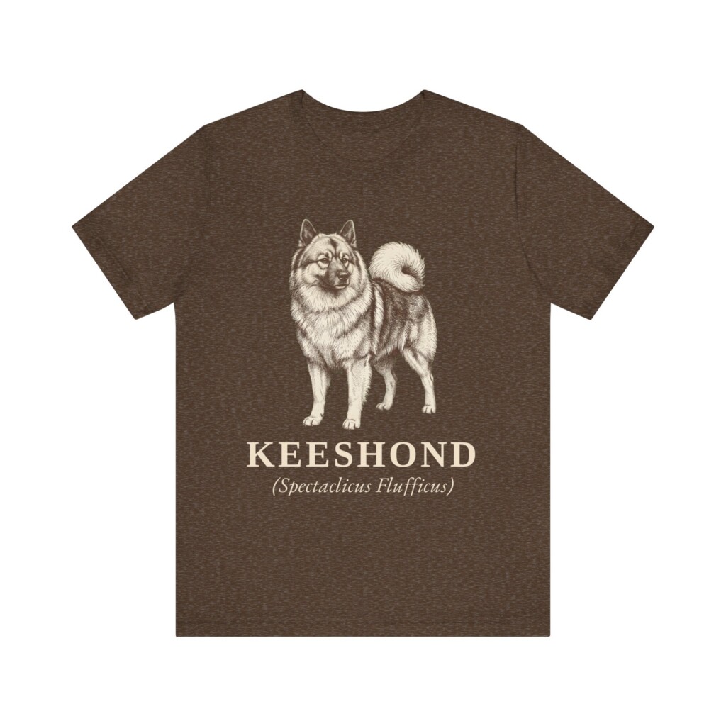 Keeshond Latin Shirt, Vintage Dog Sketch Tee, Dog Latin Gift