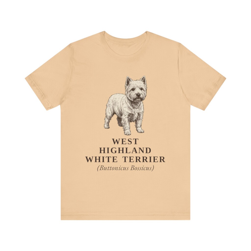 West Highland White Terrier Latin Shirt, Vintage Dog Sketch Tee, Dog Latin Gift West Highland White Terrier Latin Shirt, Vintage Dog Sketch Tee, Dog Latin Gift