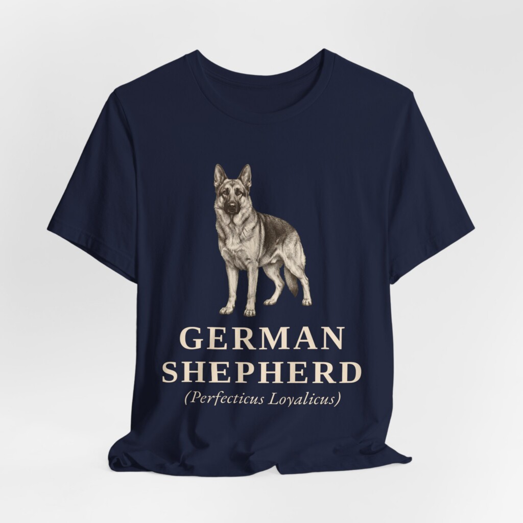 German Shepherd Latin Shirt, Vintage Dog Sketch Tee, Dog Latin Gift