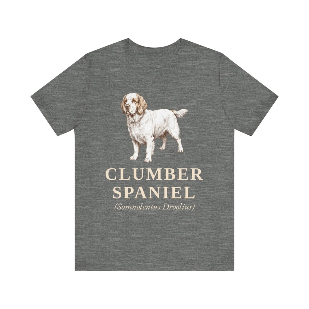 Clumber Spaniel Latin Shirt, Vintage Dog Sketch Tee, Dog Latin Gift
