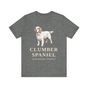 Clumber Spaniel Latin Shirt, Vintage Dog Sketch Tee, Dog Latin Gift
