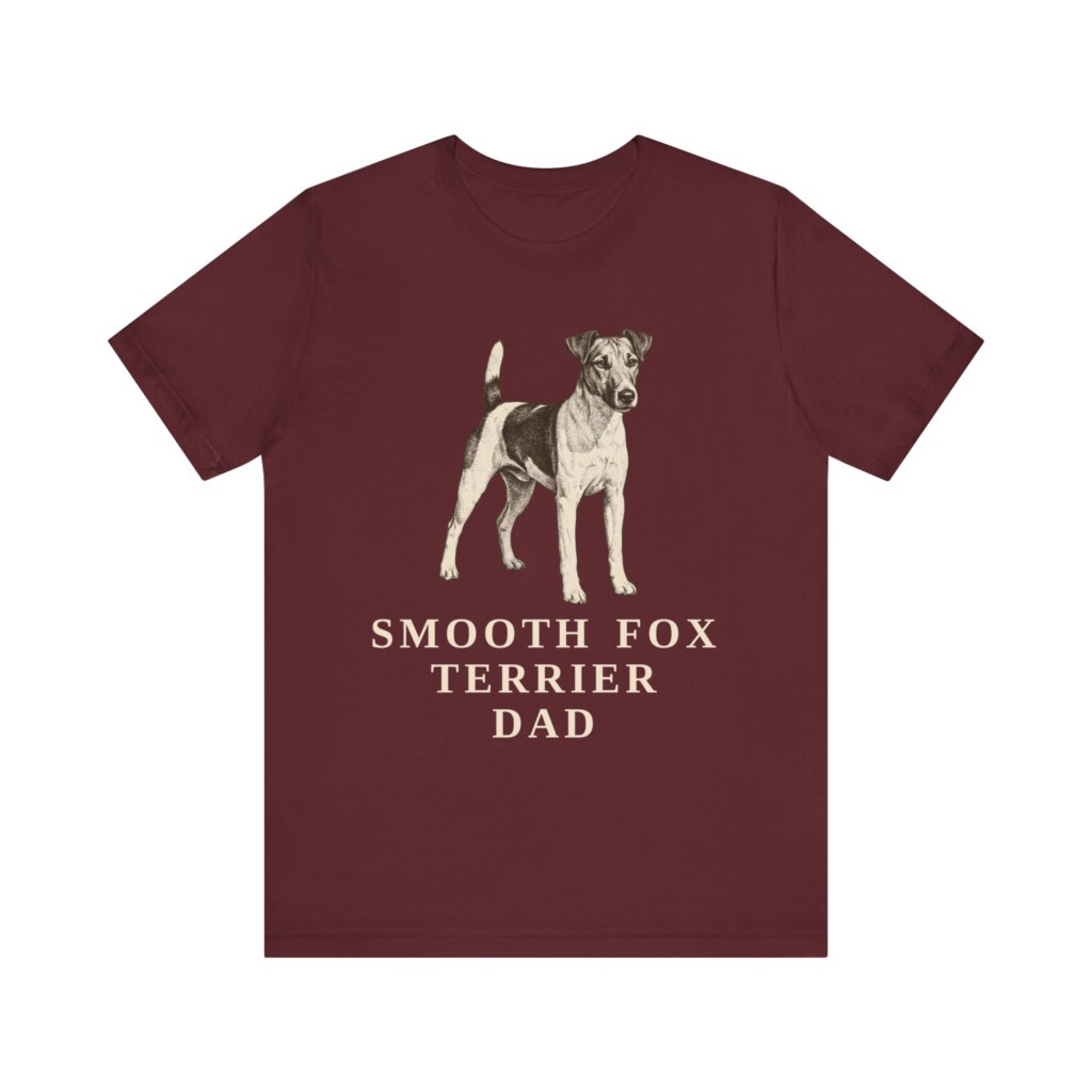 Fox Terrier (Smooth) Dad Shirt, Vintage Dog Sketch Tee, Dog Dad Gift