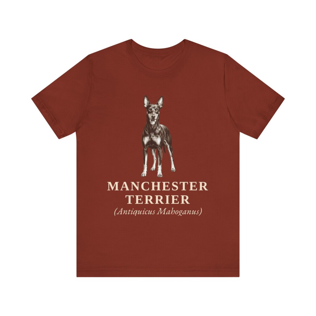 Manchester Terrier Latin Shirt, Vintage Dog Sketch Tee, Dog Latin Gift
