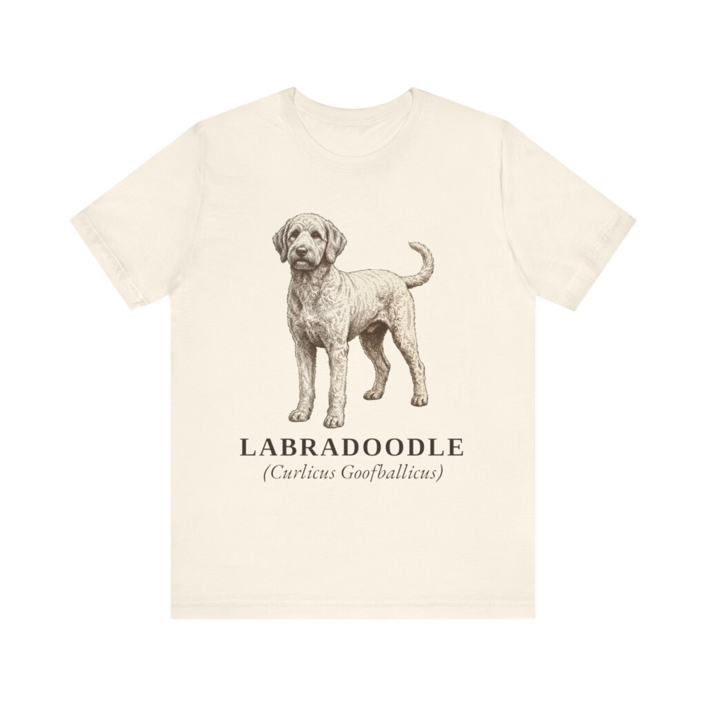 Labradoodle Latin Shirt, Vintage Dog Sketch Tee, Dog Latin Gift