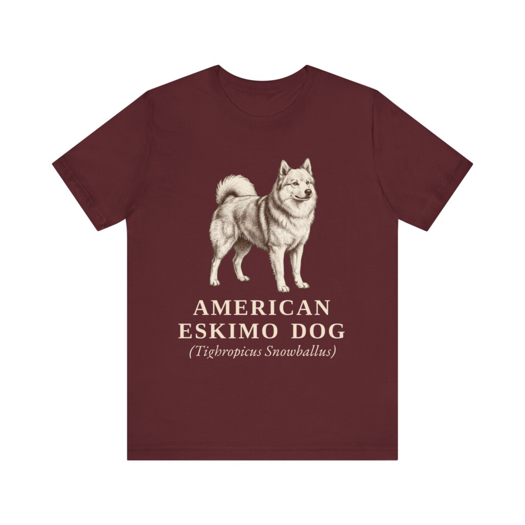 American Eskimo Dog Latin Shirt, Vintage Dog Sketch Tee, Dog Latin Gift
