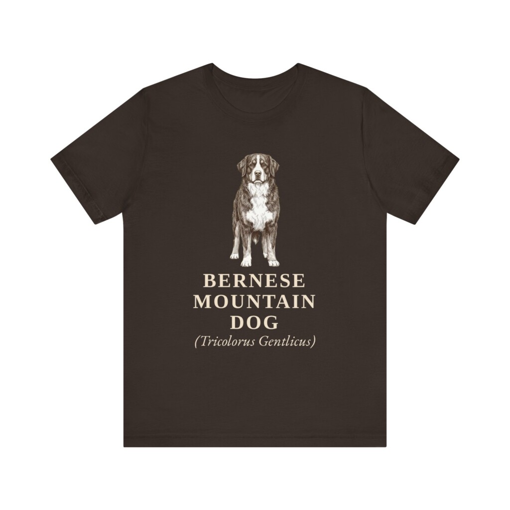 Bernese Mountain Dog Latin Shirt, Vintage Dog Sketch Tee, Dog Latin Gift
