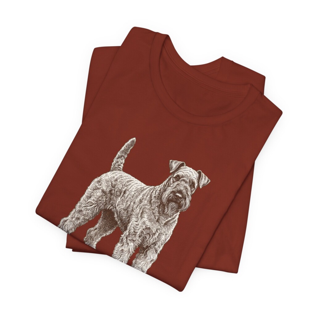 Kerry Blue Terrier Latin Shirt, Vintage Dog Sketch Tee, Dog Latin Gift