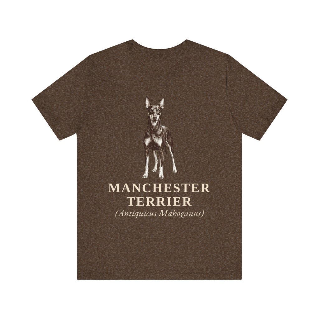Manchester Terrier Latin Shirt, Vintage Dog Sketch Tee, Dog Latin Gift