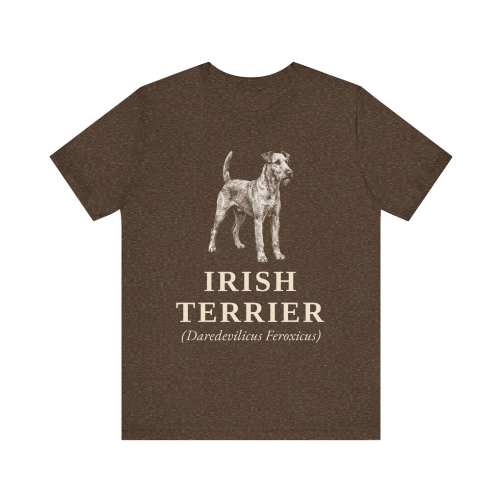 Irish Terrier Latin Shirt, Vintage Dog Sketch Tee, Dog Latin Gift
