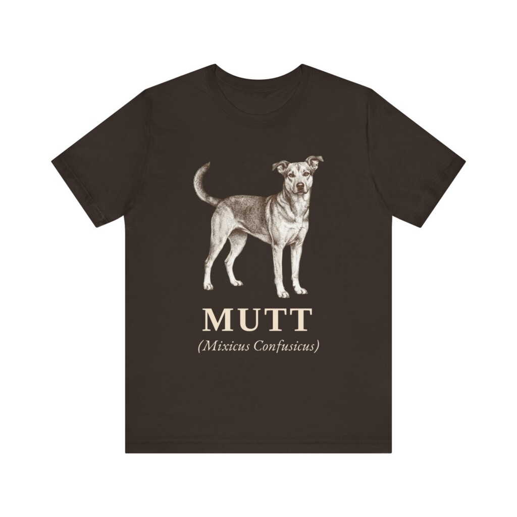 Mutt Latin Shirt, Vintage Dog Sketch Tee, Dog Latin Gift