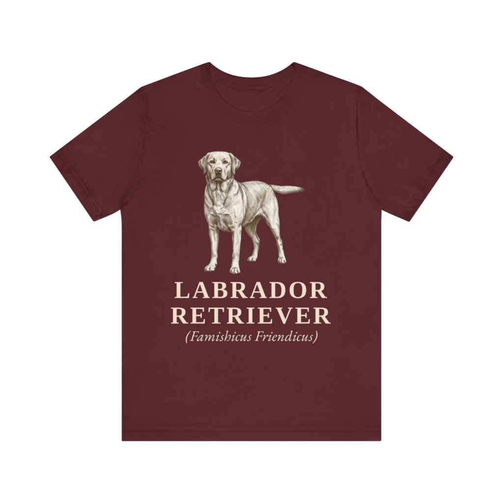 Labrador Retriever Latin Shirt, Vintage Dog Sketch Tee, Dog Latin Gift