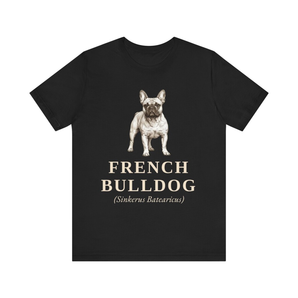 French Bulldog Latin Shirt, Vintage Dog Sketch Tee, Dog Latin Gift