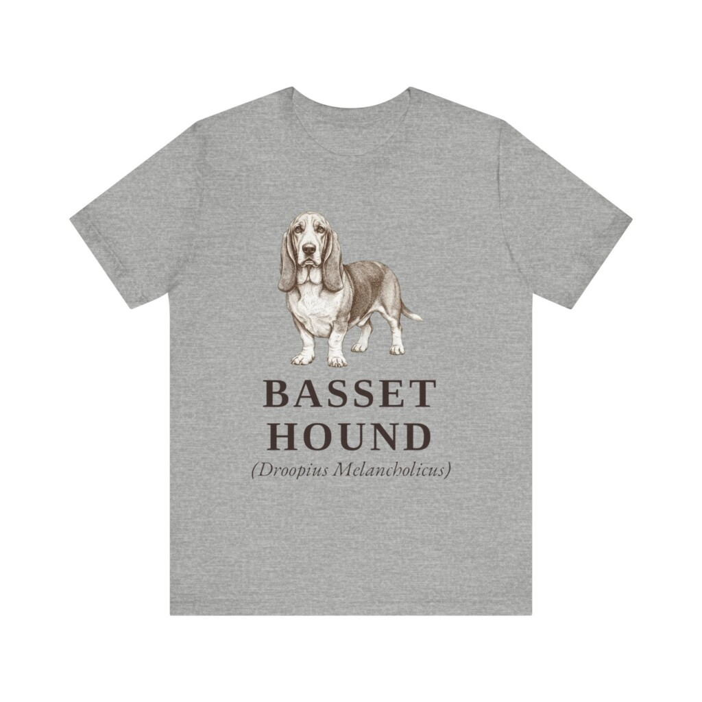 Basset Hound Latin Shirt, Vintage Dog Sketch Tee, Dog Latin Gift